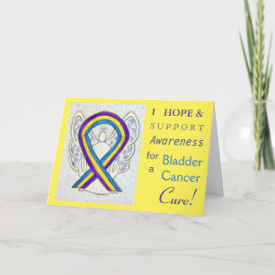 Bladder Cancer Awareness Ribbon Greeting Card