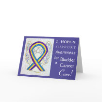 Bladder Cancer Awareness Ribbon Greeting Card