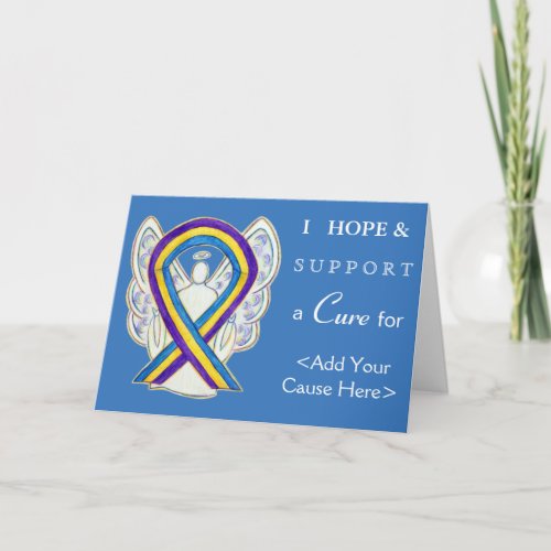 Bladder Cancer Awareness Ribbon Greeting Card