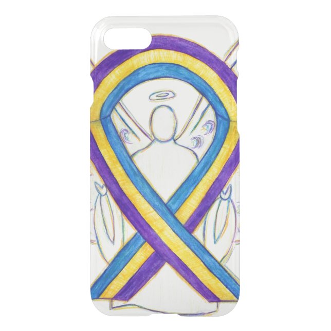 Bladder Cancer Awareness Ribbon iPhone 7 Case (Back)