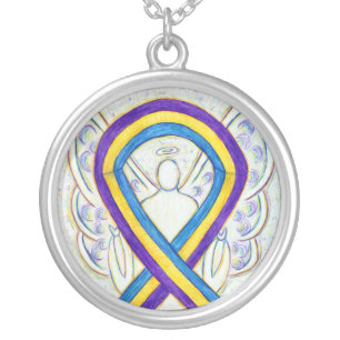 Bladder Cancer Awareness Ribbon Jewelry Necklace