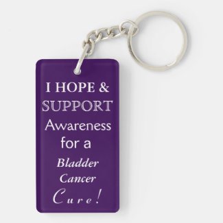 Bladder Cancer Awareness Ribbon Keychain