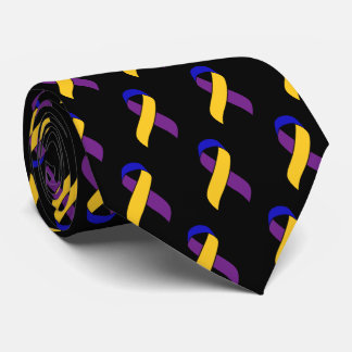 Bladder Cancer Awareness Ribbon Neck Tie