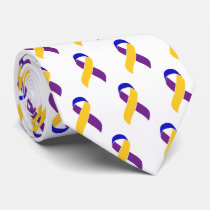 Bladder Cancer Awareness Ribbon Neck Tie