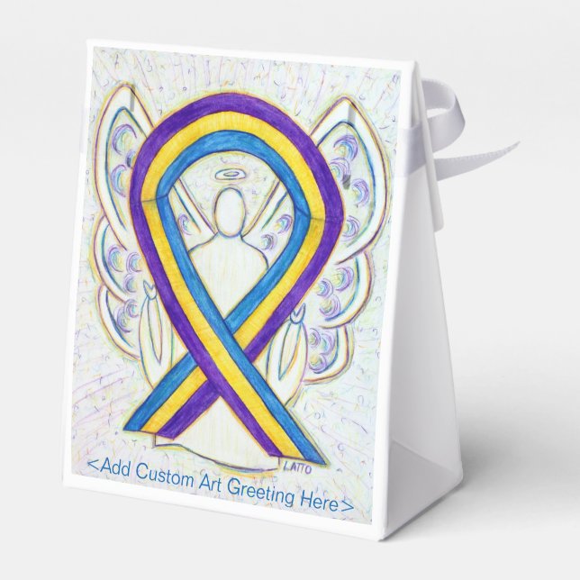 Bladder Cancer Awareness Ribbon Party Favor Boxes (Back Side)