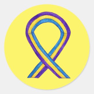 Bladder Cancer Awareness Ribbon Sticker Decals