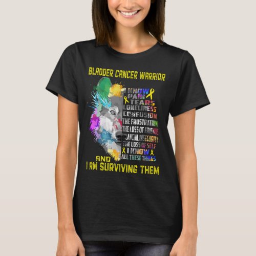 Bladder Cancer Awareness Ribbon Support Gifts T_Shirt