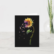 Bladder Cancer Awareness Sunflower  Card