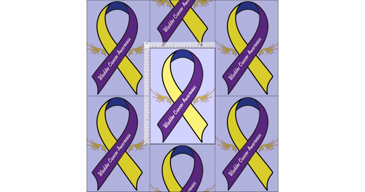 Bladder Cancer Awareness with Wings Fabric | Zazzle.com