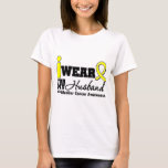 Bladder Cancer I Wear Yellow Ribbon For My Husband T-Shirt
