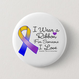 Bladder Cancer Ribbon Someone I Love Pinback Button
