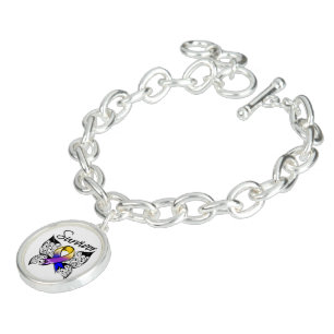Bladder Cancer Survivor Butterfly Ribbon Bracelet