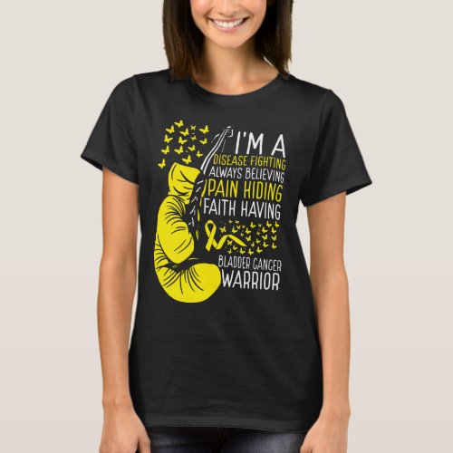 Bladder Cancer Warrior Awareness Ribbon Disease T_Shirt