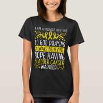 Bladder Cancer Warrior Disease Awareness Ribbon T-Shirt