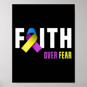 Bladder Cancer Warrior Faith God Bladder Cancer Aw Poster