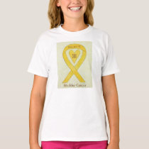 Bladder Cancer Yellow Awareness Ribbon Heart Shirt