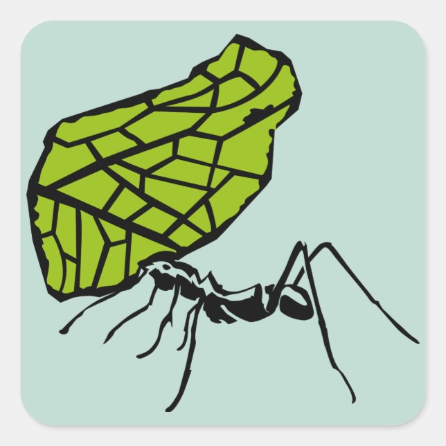 blade cutting tool Nature Stencil Square Sticker (Front)