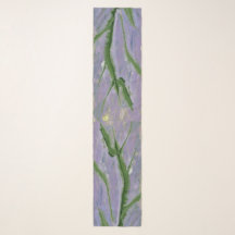 Blade of grass on purple background scarf