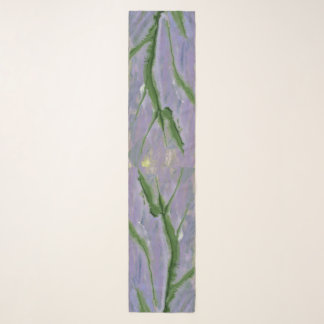 Blade of grass on purple background scarf
