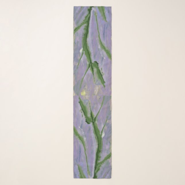Blade of grass on purple background scarf (Front)