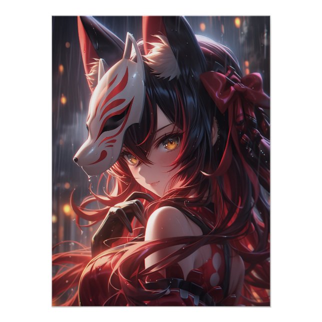Blade of the Kitsune | Japanese Fox Samurai Poster (Front)