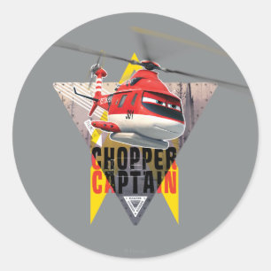 Blade Ranger Chopper Captain Classic Round Sticker