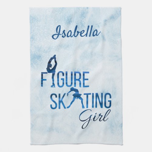 Blade Towel Figure skating girl blue shades