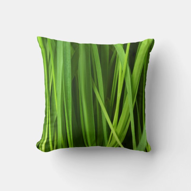 Blades of Grass Throw Pillow (Front)