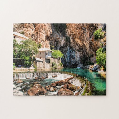 Blagaj Tekija Dervish Bosnia Herzegovina stylized Jigsaw Puzzle