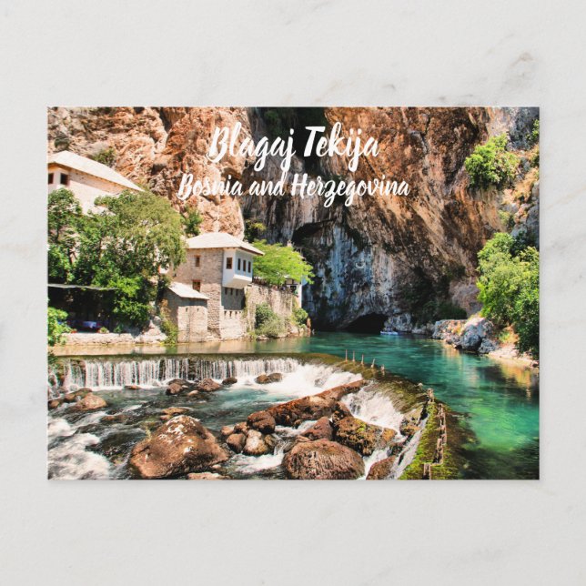 Blagaj Tekija Dervish Bosnia Herzegovina stylized Postcard (Front)