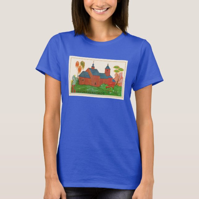 Blagoveshchenskoye Wood Russian Church T-Shirt (Front)