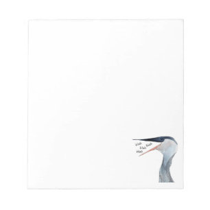 Blah Blah Blah Heron notepad