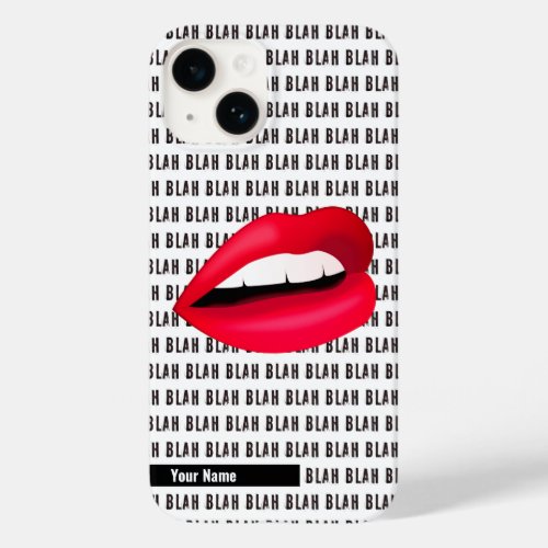Blah Blah Blah Hot Lips Pop_Art Case_Mate iPhone 14 Case