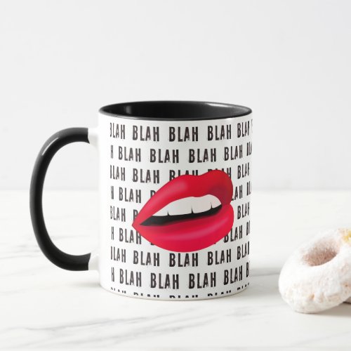 Blah Blah Blah Hot Lips Pop_Art Mug