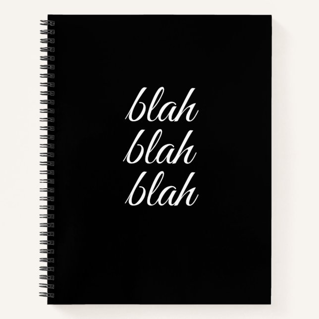 blah blah blah - notebook (Front)