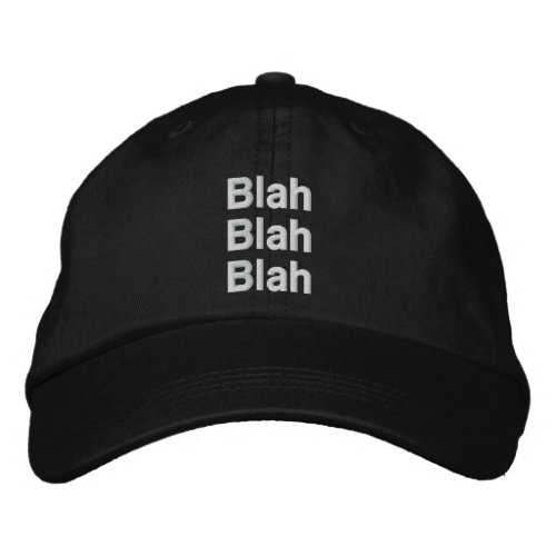 Blah Blah Blah Personalized Adjustable Hat