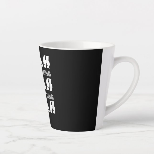 Blah Blah Blah Stop Talking Start Acting Cheeky Latte Mug (Right)