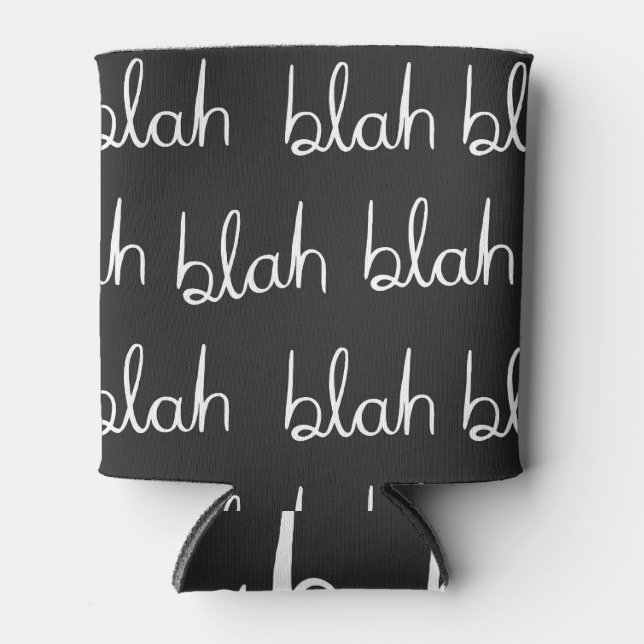 Blah blah, humorous seamless pattern. can cooler (Front)
