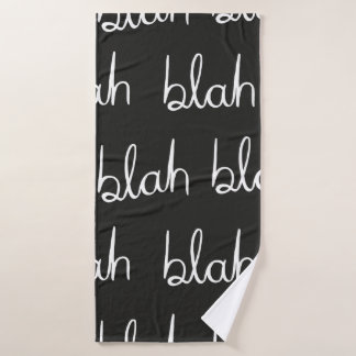 Blah blah seamless pattern.  bath towel