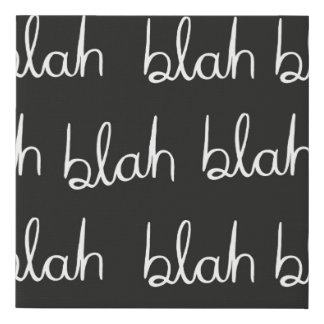 Blah blah seamless pattern.  faux canvas print