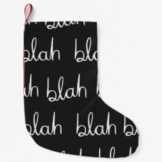 Blah blah seamless pattern.  small christmas stocking