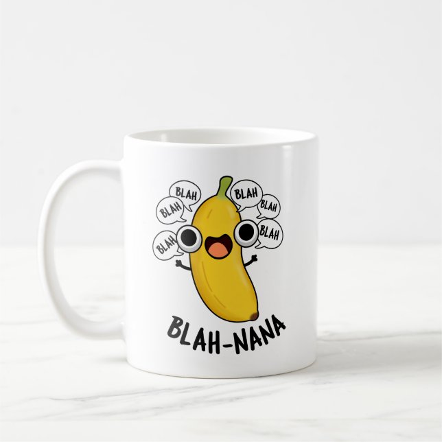 Blah-nana Funny Banana Pun  Coffee Mug (Left)