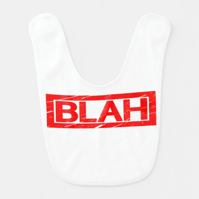 Blah Stamp Baby Bib (Front)