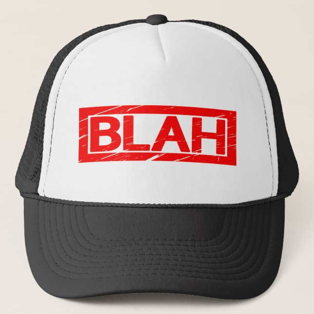 Blah Stamp Trucker Hat (Front)