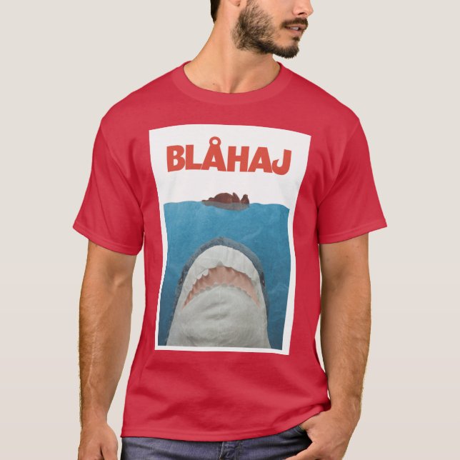 Blahaj Jaws Poster friends T-Shirt (Front)