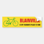 [ Thumbnail: "Blainville Is My Favourite Place to Ride" Bumper Sticker ]