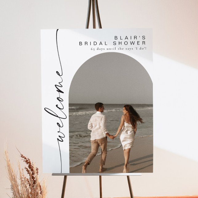 BLAIR Boho Arch Photo Bridal Shower Welcome Foam Board (Creator Uploaded)