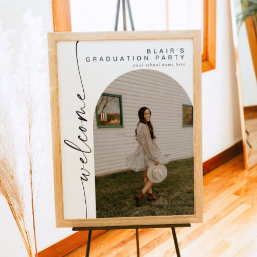 BLAIR Boho Arch Photo Bridal Shower Welcome Poster
