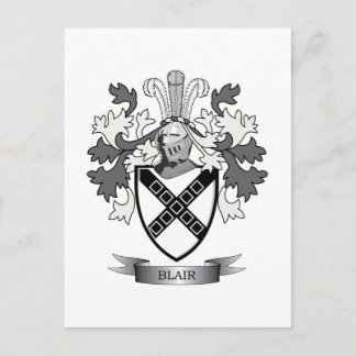 Blair Family Crest Coat of Arms Postcard