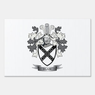 Blair Family Crest Coat of Arms Yard Sign
